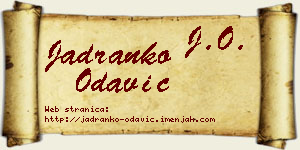 Jadranko Odavić vizit kartica